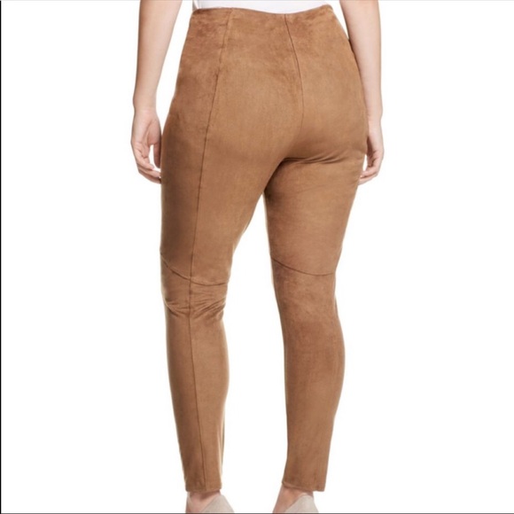 LYSSE HIGH WAIST TAN FAUX SUEDE LEGGING PANTS - Picture 3 of 11